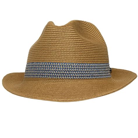 Ted Baker Denim Straw Trilby Hat In Beige Natural For Men Lyst