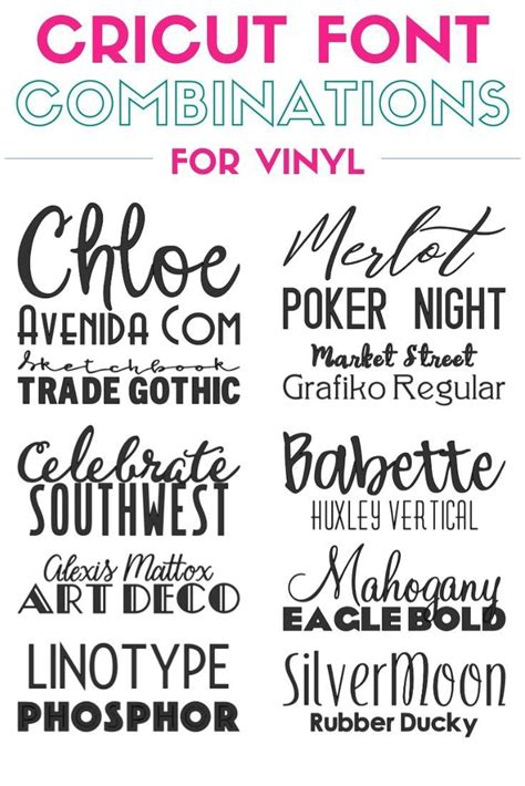 The Most Popular Cricut Fonts And Combinations For Your Projects Cricut