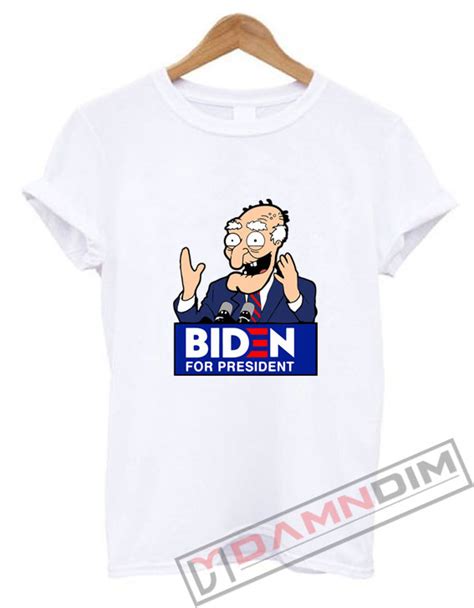 Joe Biden Face Cartoon Biden For President T Shirt