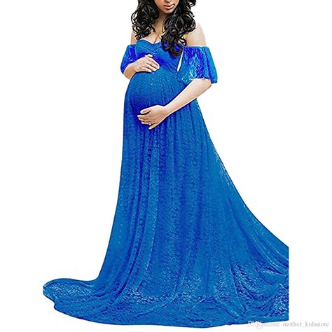 Maternity Dresses Maternity Photography Props Off The Shoulder Sexy Lace Fancy Pregnancy Dresses