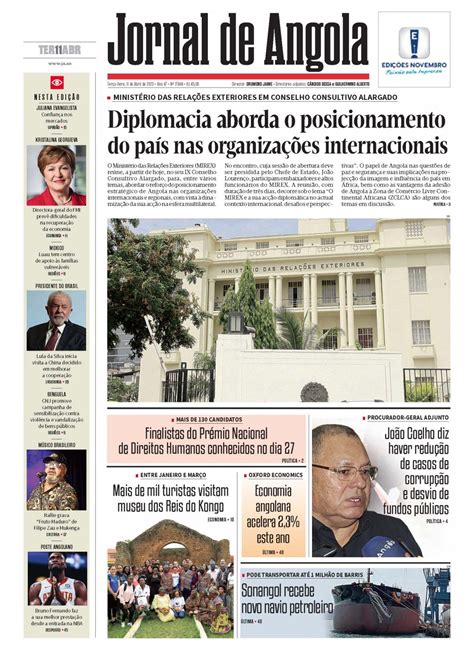 Jornal De Angola Terça 11 De Abril De 2023