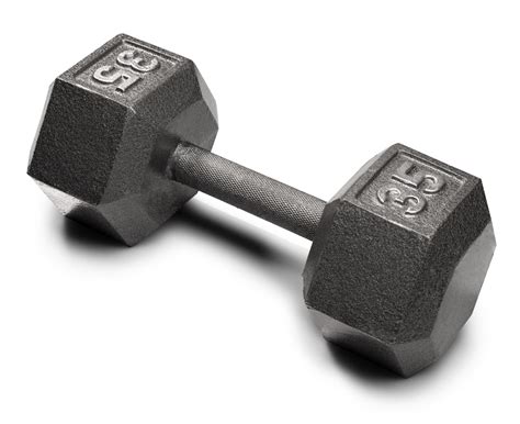 Weider Cast Iron Hex Dumbbell With Knurled Grip 35 Lbs
