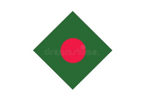 Bangladesh National Flag Country Emblem State Symbol Stock Vector