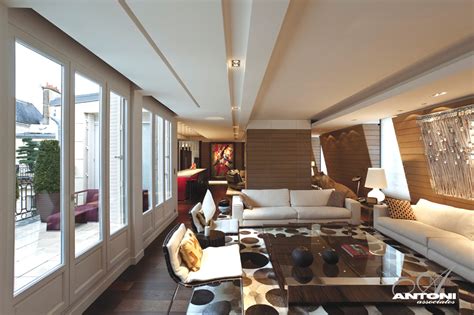 Magnificent Luxury Penthouse Apartment In Paris Architecture And Design