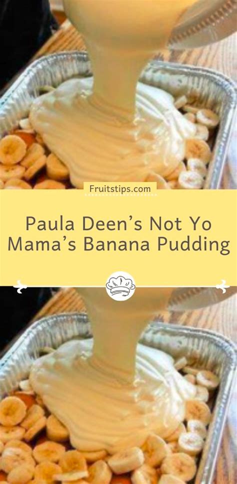 Cover cookies with a layer of sliced bananas. Paula Deen's Not Yo Mama's Banana Pudding in 2020 ...
