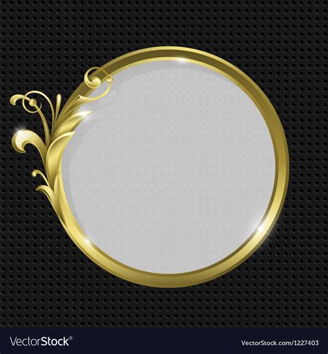 Gold Round Frame Royalty Free Vector Image Vectorstock