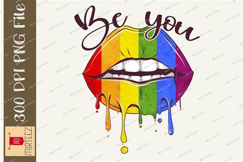 be you lips lgbt pride sublimation graphic by mirteez · creative fabrica