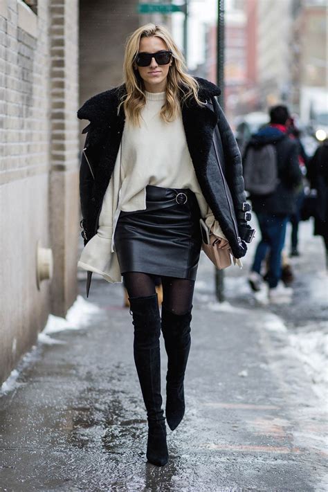 Street Style At New York Fashion Week Leather Celebrities