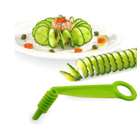 1pc Plastic Pp Manual Spiral Screw Slicer Kitchen Tools Potato Carrot