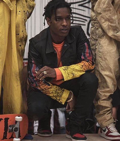 Asap Rocky Wearing Off White X Vlone T Shirt Himumimdead Jacket And
