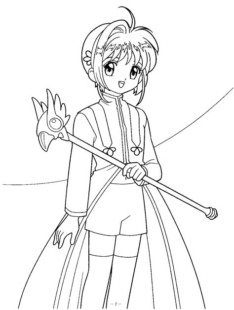 Cardcaptor Sakura Coloring Pages Best Coloring Pages For Kids