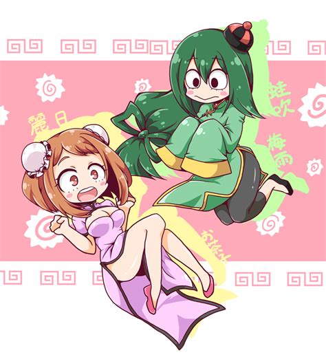 Ochaco And Tsuyu My Hero Academia My Hero Academia Tsuyu Asui Hero