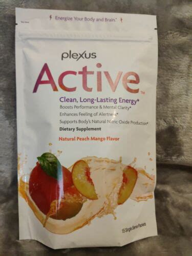 Plexus Active Clean Lasting Energy Peach Mango15 Packets822 🚐free