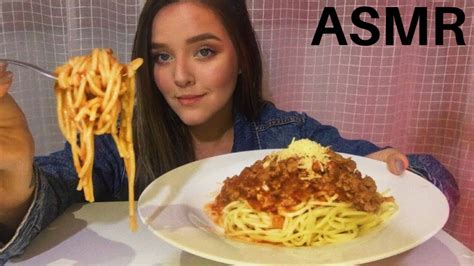 Asmr Spaghetti Bolognese Mukbang Big Bites Eating Sounds No Talking
