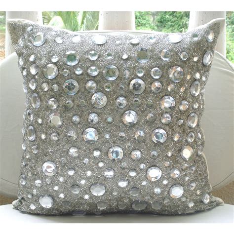 Shop handcrafted, modern pillows for your bed or sofa at west elm®. Silver Throw Pillow Covers 16x16 Silk Pillowcase