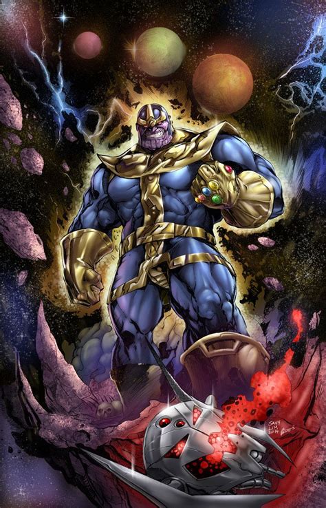 Thanos Fan Art Thanos Colors By Aladecuervo Åwesomeness