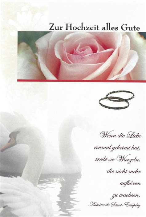 12x romantische glückwunschkarte zur hochzeit mit herz blumen: 26 originelle Glückwünsche zur Hochzeit - Die Musik der Worte