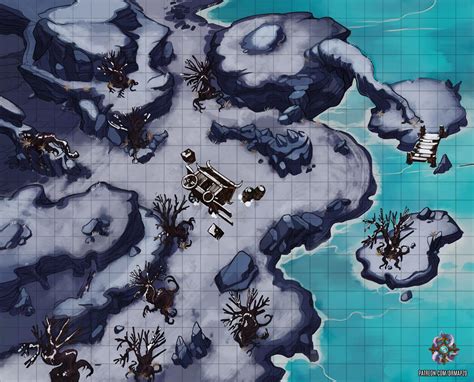 Oc Art Snowy Mountain Path Battle Map Rdnd