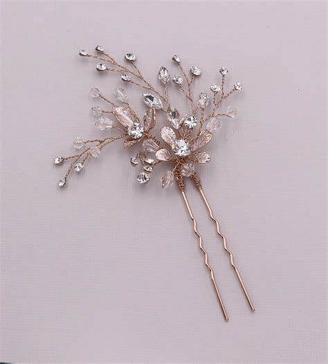 Silver Or Gold Hair Pins Wedding Hairpins 3 Pc Hair Pins With Rhinestone Kleidung And Accessoires
