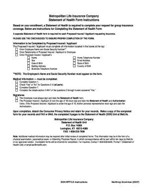 Does everyone need life insurance? Metlife Evidence Of Insurability - Fill Online, Printable, Fillable, Blank | PDFfiller