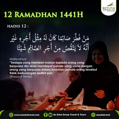 Perkongsian 1 Hari 1 Hadis 12 Ramadhan 1441h Az Zuha Group Travel