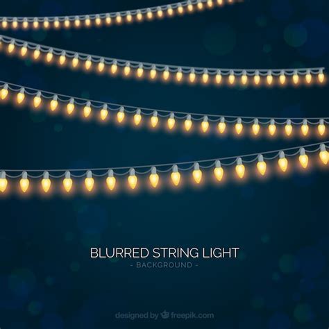 Free Vector Blurred Background With String Lights