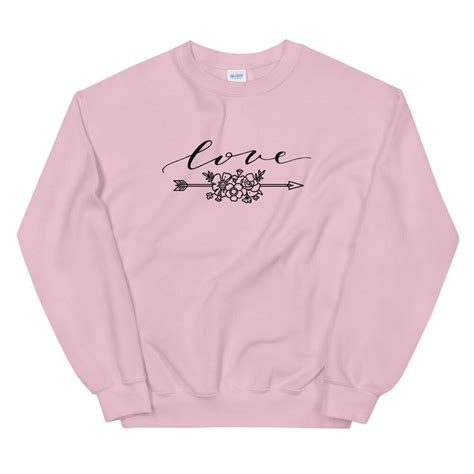 Love Love Sweatshirt Womens Sweatshirt Valentines Etsy