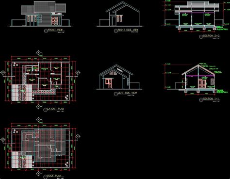 House 3 Bedrooms Dwg Section For Autocad Designs Cad