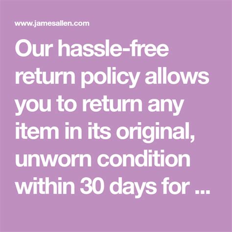 Our Hassle Free Return Policy Allows You To Return Any Item In Its
