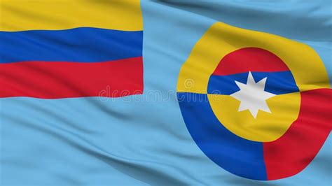 Ensign Of Colombian Air Force Flag Closeup View Stock Illustration