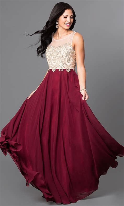 A Line Illusion Sweetheart Long Prom Dress Promgirl