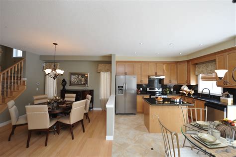 Open Concept Kitchen Dining Room With Half Wall Open Concept