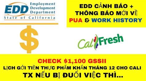 EDD cảnh báo và thông báo mới về PUA I Check $1,100 GSSII I L. Gởi Thực