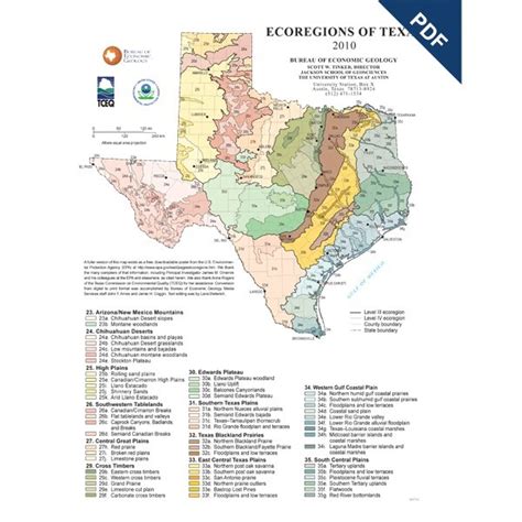 Poster Ecoregions Of Texas Pdf