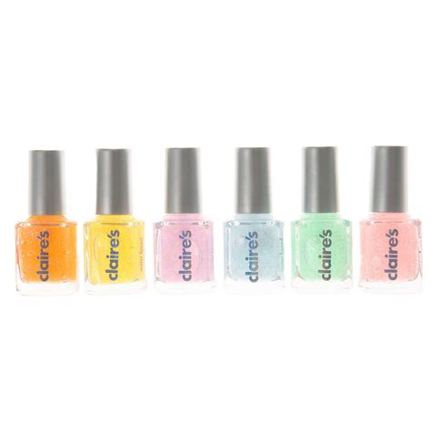 Glitter Pastel Rainbow Nail Polishes Claires Us