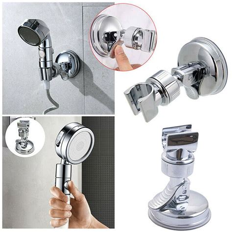 Punch Free Shower Bracket Base Wall Mount Shower Nozzle Suction Cup Bracket In 2022 Shower