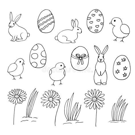 Bunnies And Chickens Easter Pattern Stock Illustration Illustration