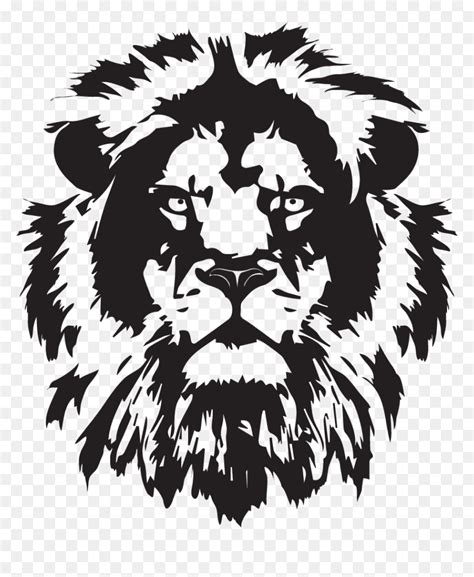 Transparent Lion Head Clipart Black And White Lion Silhouette Hd Png