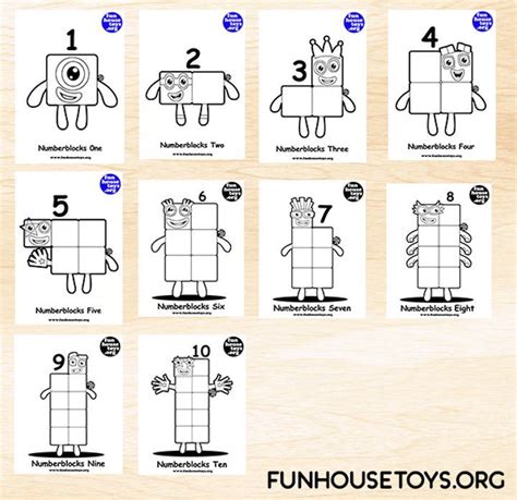 Fun House Toys Numberblocks Fun Printables For Kids Free Preschool