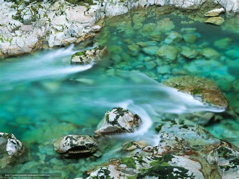 Download Wallpaper Stones Water Flow River Free Water Nature Close