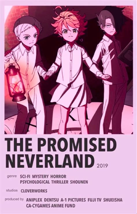 The Promised Neverland Pink Minimalist Poster Minimalist Poster