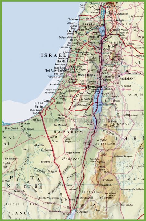 Detailed Map Of Israel With Cities In Free Printable Map Of Israel