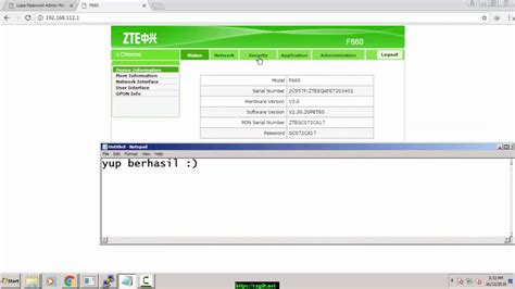 Find the default login, username, password, and ip address for your zte f660 router. Solusi Lupa Password Admin Indihome ZTE F660 - YouTube
