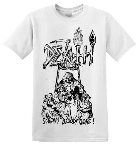 Death Scream Bloody Gore Line Art T Shirt