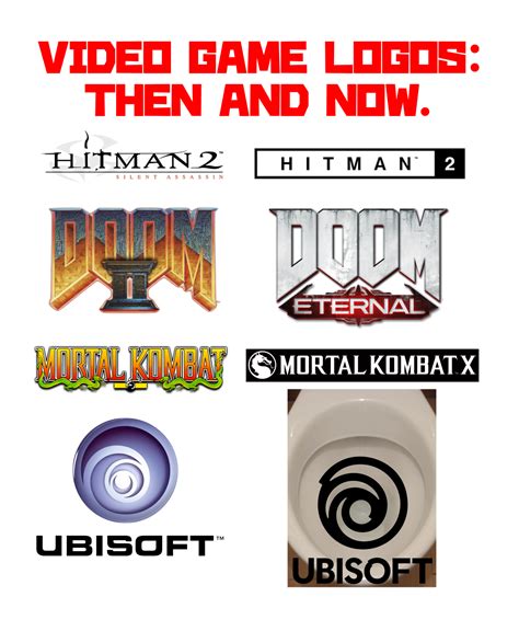 Video Game Logos Then And Now Rgaming