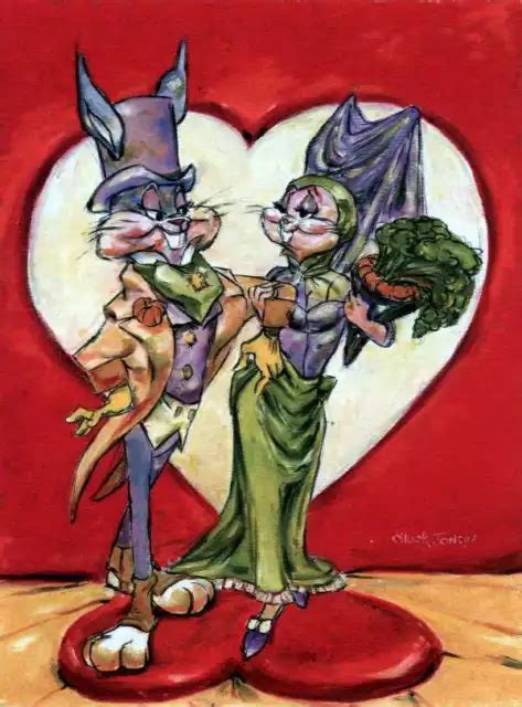 Warner Brothers Chuck Jones Limited Editio Canvas Bugs Bunny Love Is In