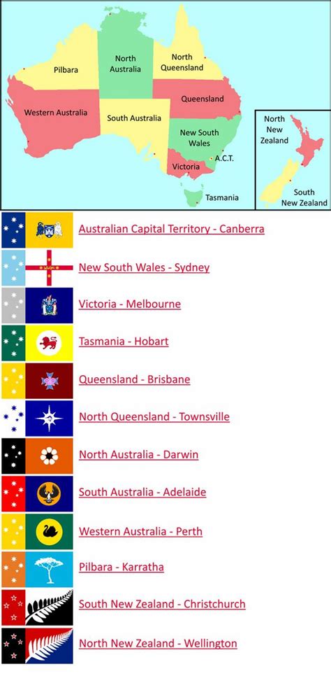New Australian States And Flags By Doubledsimpson On Deviantart