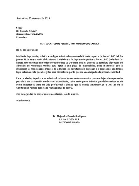 Carta De Permiso De Trabajo Mide