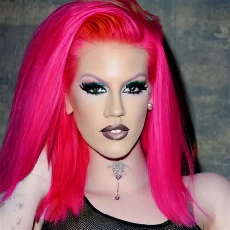Photo Of Jeffree Star In The S With Pink Red Stable Diffusion