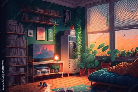 Lofi Living Room Beautiful Chill Atmospheric Wallpaper Background